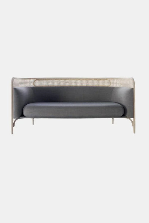 3.5 Seater Cane Sofa Green